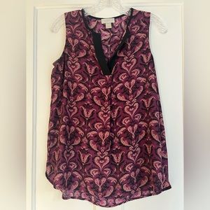 Ann Taylor LOFT Sleeveless V-Neck Blouse